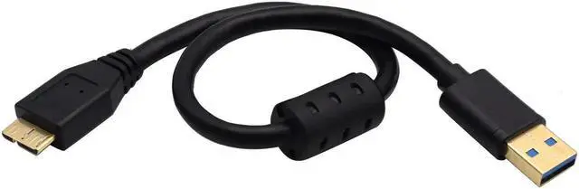 Main image of 0.3M Gold Plated USB 3.0 A to Micro B Extension Cable, USB 3.0 Micro B Extender Cord Compatible with Samsung Galaxy S5 Note 3 Note Pro 12.2 Hard Drive Camera