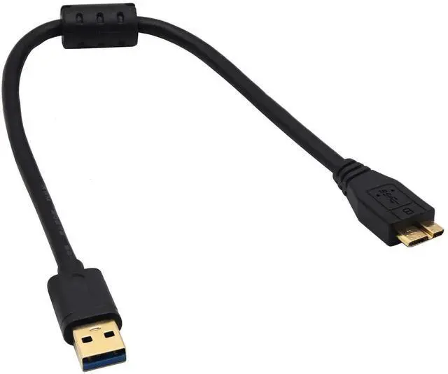 Alt view image 4 of 7 - 0.3M Gold Plated USB 3.0 A to Micro B Extension Cable, USB 3.0 Micro B Extender Cord Compatible with Samsung Galaxy S5 Note 3 Note Pro 12.2 Hard Drive Camera