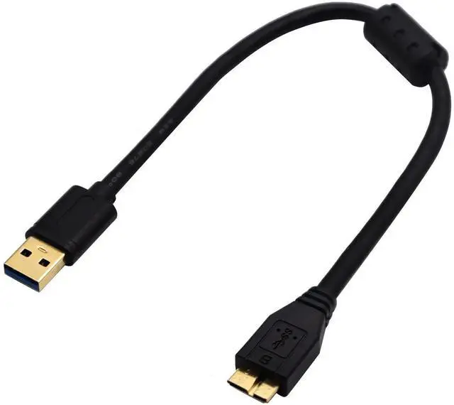 Alt view image 6 of 7 - 0.3M Gold Plated USB 3.0 A to Micro B Extension Cable, USB 3.0 Micro B Extender Cord Compatible with Samsung Galaxy S5 Note 3 Note Pro 12.2 Hard Drive Camera