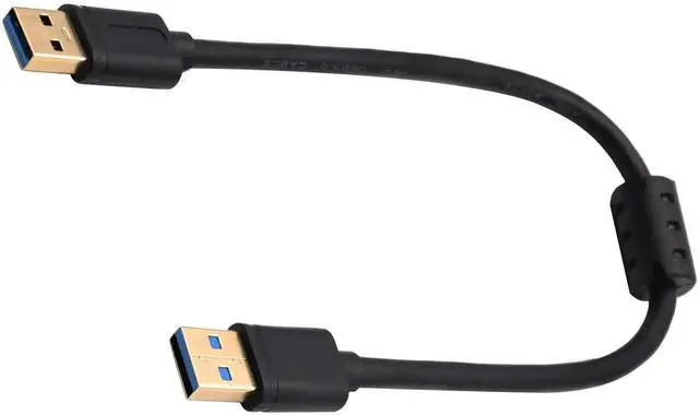 Alt view image 2 of 7 - 0.3M USB 3.0 Type A Male to Male Extension Cable, Magnetic Ring High Speed Data Transfer Cord for USB Flash Drive, Card Reader, Hard Drive, Keyboard, Printer, Camera