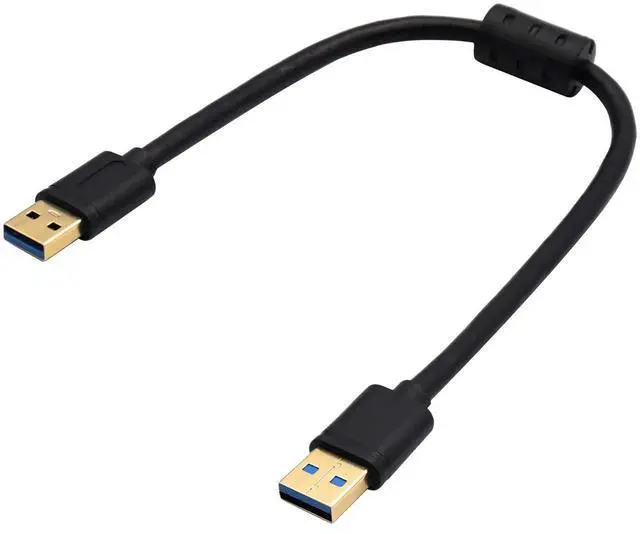 Alt view image 4 of 7 - 0.3M USB 3.0 Type A Male to Male Extension Cable, Magnetic Ring High Speed Data Transfer Cord for USB Flash Drive, Card Reader, Hard Drive, Keyboard, Printer, Camera