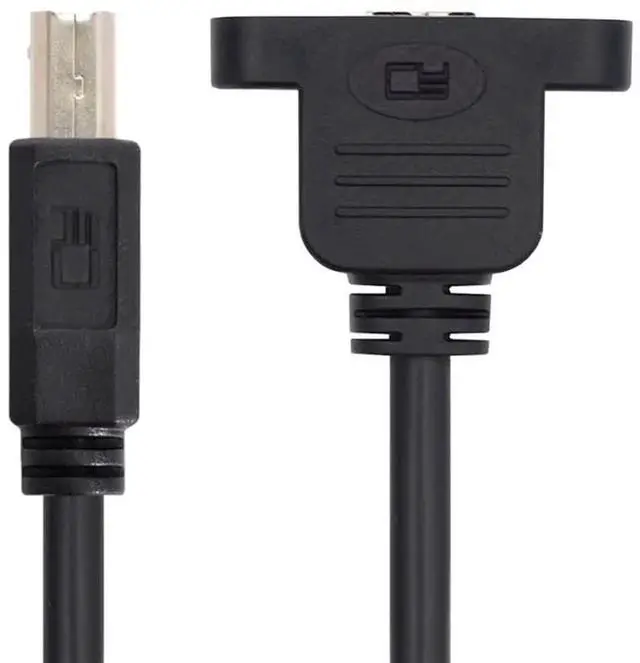Alt view image 5 of 7 - USB 2.0 Type-B Male Screw Mount Extension Cable, 50CM 480Mbps Type-B to Micro USB Female Extender Cord for Panel Mount Installation