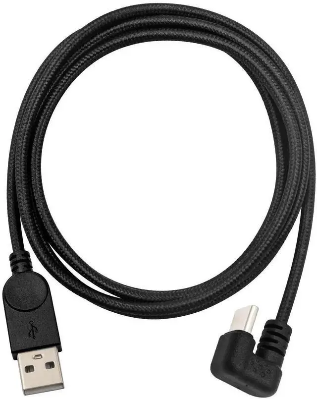 Main image of 5ft U Shaped 180 Degree USB C Cable, 3A Fast Charging Nylon Braided USB A to Type C Data Sync Cord Compatible with Android Galaxy Smartphones