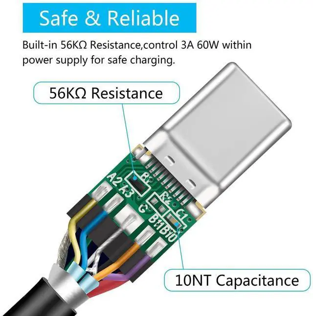 Alt view image 7 of 7 - 1FT USB C Android Auto Cable, USB A to USB C 3.2 Gen 2 10Gbps Data Sync Cord, 60W 3A Fast Charging Compatible with Cell Phones Laptops SSD Hard Drives