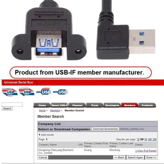 Alt view image 4 of 7 - 30cm Left Angled 90 Degree USB 3.0 Extension Cable, USB 3.0 Male to Female Right Angle Adapter Cord for Printer Scanner All-in-One Devices