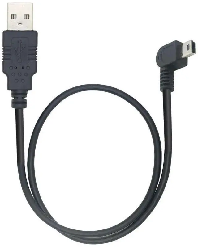 Main image of 0.5m/1.64Feet Right Angle USB A Male to Mini B 5Pin Male Cable, 50cm 90 Degree Right Angled Mini USB Data Charging Adapter Cord
