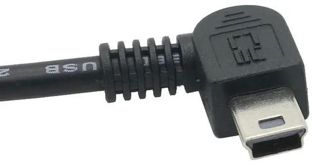 Alt view image 6 of 7 - 0.5m/1.64Feet Right Angle USB A Male to Mini B 5Pin Male Cable, 50cm 90 Degree Right Angled Mini USB Data Charging Adapter Cord