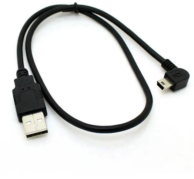 Alt view image 3 of 7 - 0.5m/1.64Feet Right Angle USB A Male to Mini B 5Pin Male Cable, 50cm 90 Degree Right Angled Mini USB Data Charging Adapter Cord