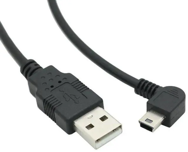 Alt view image 2 of 7 - 0.5m/1.64Feet Right Angle USB A Male to Mini B 5Pin Male Cable, 50cm 90 Degree Right Angled Mini USB Data Charging Adapter Cord