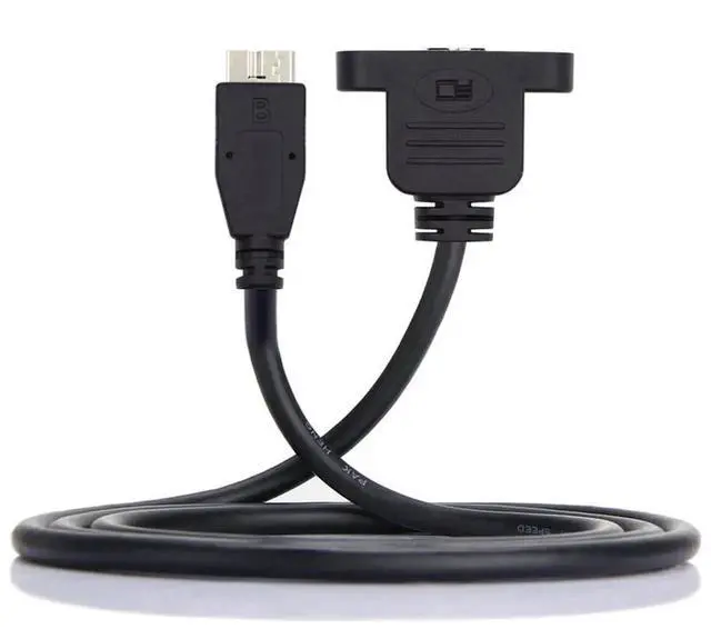 Alt view image 7 of 7 - 50CM Screw Mount USB 3.0 Micro Male to Micro Type-B 3.0 Female Extension Cable, 5Gbps Data Sync Screwable Fixed Cord