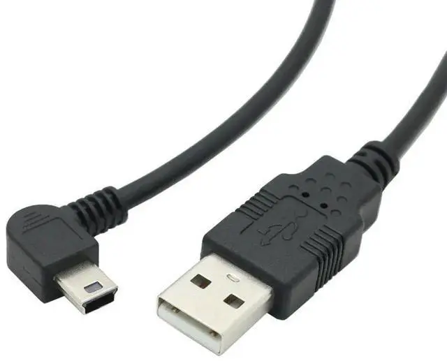 Alt view image 7 of 7 - 0.5m 1.64Ft Left Angle USB A to Mini USB B 5Pin Cable, Right Angle Mini USB Charging Data Sync Cord Male to Male Adapter Cable for Old Dash Cam GPS Camera
