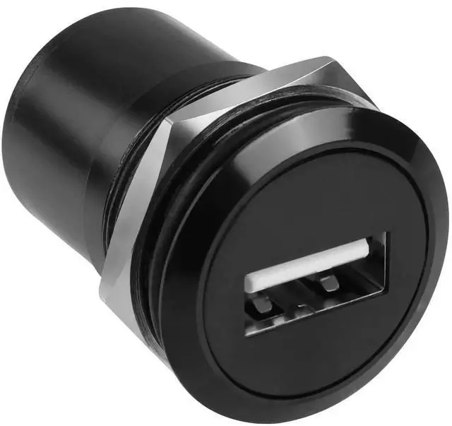 Main image of USB 2.0 Female to USB Type B Female Panel Mount Connector, Threaded Fixed Round Printer Adapter Port for PC Printer Scanner Laptop