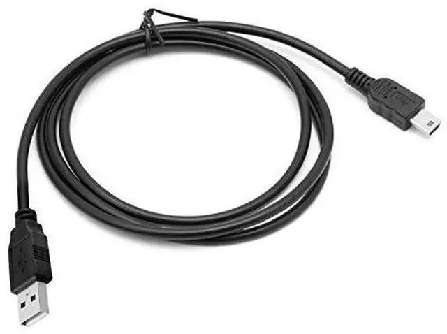 Alt view image 3 of 3 - 6 Feet Black USB 2.0 A Male to Mini B 5Pin Male Data Sync Charging Cable for Camera and Mini USB Devices