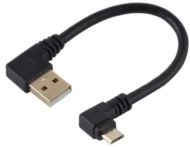 Alt view image 4 of 7 - 3-Pack 6 Inch Right Angle Micro USB Cable, 90 Degree Short Fast Charging Cord with Gold Plated Connectors, Compatible with Samsung Galaxy S7/S6/S5, Kindle, Fire TV Stick and More