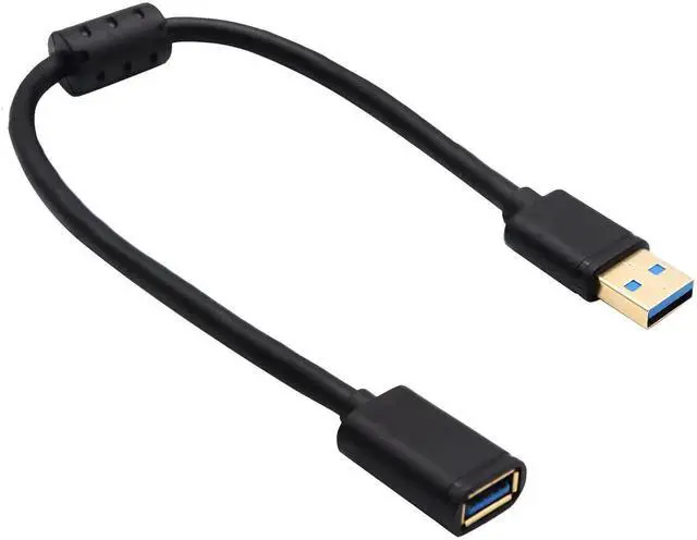 Alt view image 2 of 7 - 0.3M USB 3.0 Type A Male to Female Extension Cable, Magnetic Ring High Speed Extender Cord for USB Flash Drive, Card Reader, Hard Drive, Keyboard, Printer, Camera