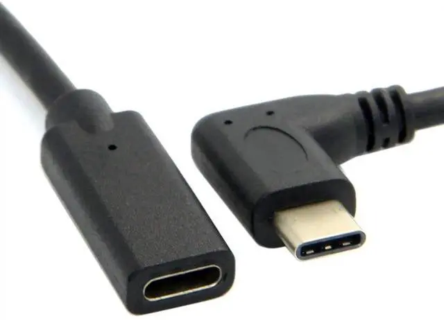 Alt view image 5 of 6 - 0.6FT 90 Degree Right Angle USB C Extension Cable, USB 3.1 Gen2 Type-C Male to Female Extender, 4K Video / 10Gbps Data / 100W Fast Charging Cord for iPhone 15, iPad Pro, MacBook Pro, Switch, Steam Dec