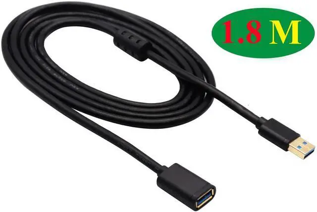 Alt view image 2 of 5 - 1.8M USB 3.0 Type A Male to Female Extension Cable, Magnetic Ring Shielded High Speed USB Extender Cord for Flash Drive, Card Reader, Hard Drive, Keyboard, Printer, Camera