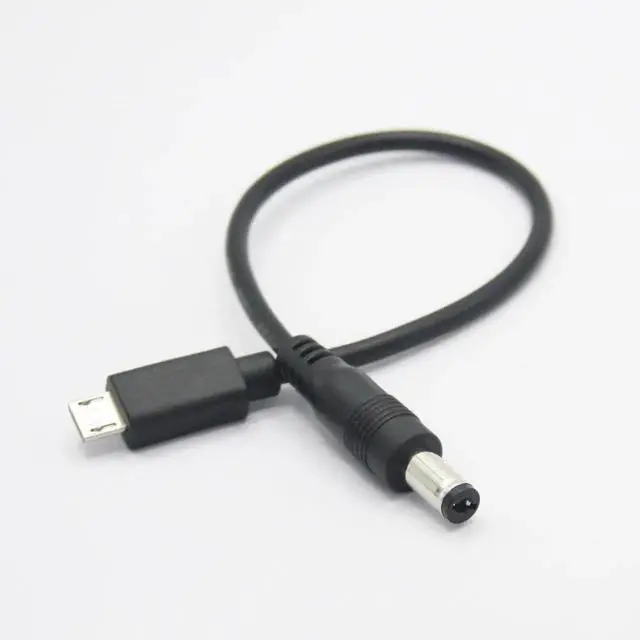 Alt view image 3 of 6 - 2Pcs 6 Inch DC 5.5x2.1mm to Micro USB Power Cord, DC 5521 Male to Micro USB Male 5V 3A Fast Charging Extension Cable for LED Desk Lamp Small Fan and More Devices