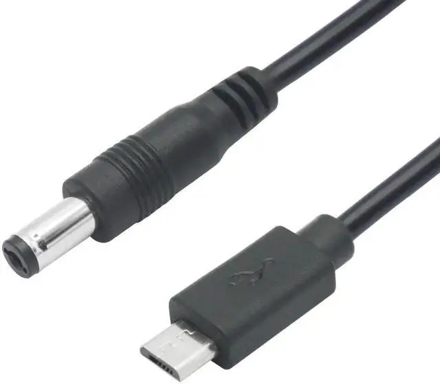 Alt view image 2 of 6 - 2Pcs 6 Inch DC 5.5x2.1mm to Micro USB Power Cord, DC 5521 Male to Micro USB Male 5V 3A Fast Charging Extension Cable for LED Desk Lamp Small Fan and More Devices