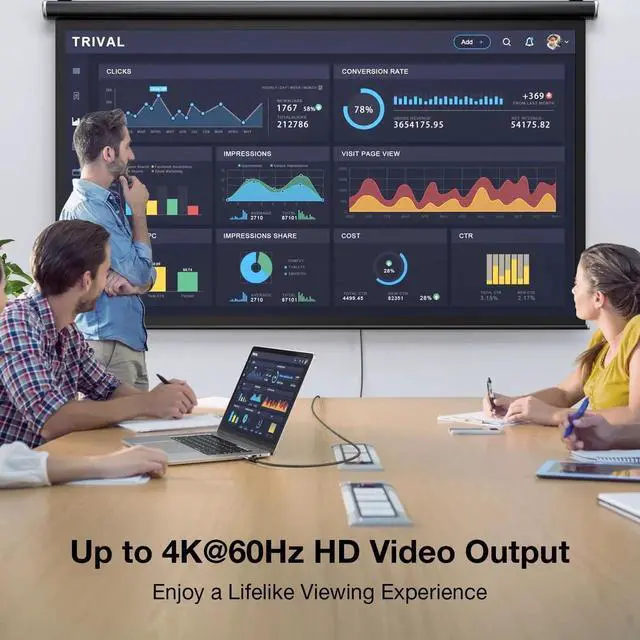 Alt view image 6 of 7 - 0.5M USB C 3.2 Gen 2 Cable, 20Gbps 240W PD3.1 5A Fast Charging with E-Marker, 4K@60Hz UHD Video Compatible with Thunderbolt 3/4 iPhone 15 Pro MacBook Pixel Monitor