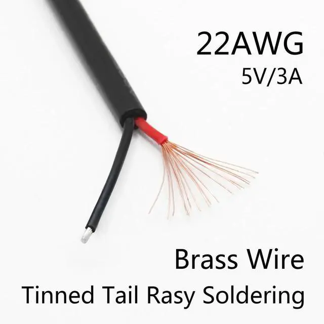 Alt view image 2 of 7 - 2Pcs 11 Inch USB A Female 2 Pin Bare Wire Pigtail Cable, 5V/3A Open End Power Only Cord for USB Equipment DIY Installation, Replacement and Repair