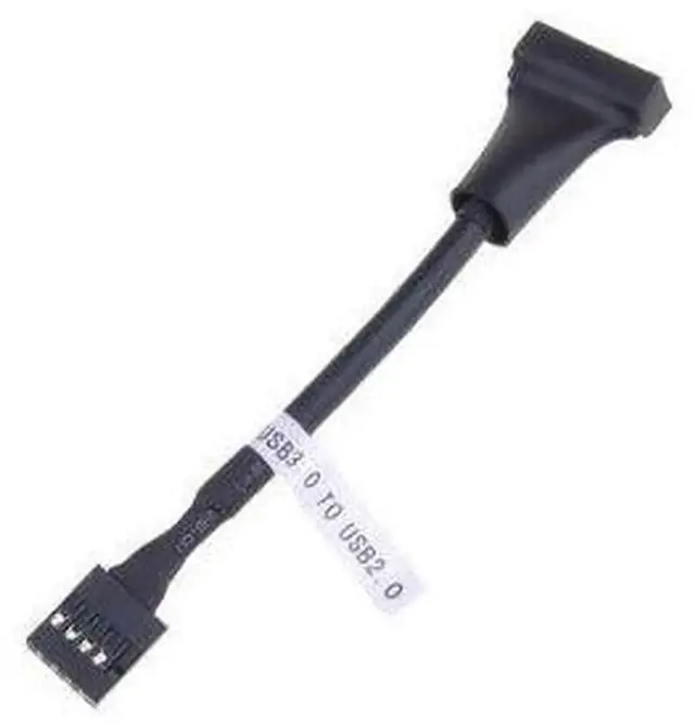 Alt view image 3 of 4 - USB 3.0 20Pin Male to USB 2.0 9Pin Female Adapter Cable, Motherboard Front Panel Header Converter Joiner Housing