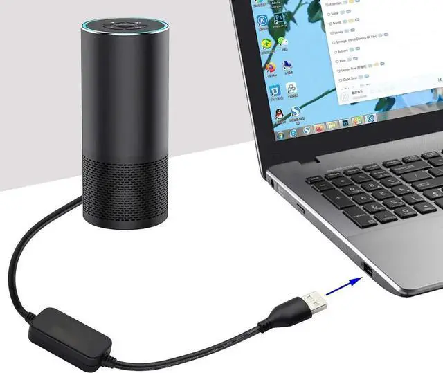 Alt view image 5 of 7 - 0.3m USB 2.0 Male to 90 Degree 3.5x1.35mm DC Male Elbow Power Cord, Right Angle DC Barrel Jack 5V Extension Cable for Desk Lamp Mini Fan Router Small Electronics