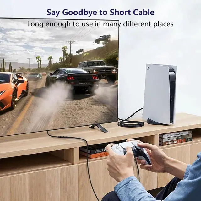 Alt view image 5 of 7 - 16.5FT/5M USB C Extension Cable, USB 3.2 Male to Female Extender, 20Gbps Data Transfer, 100W PD Fast Charging, 4K@60Hz UHD Video Extension Cord for USB-C Monitor, Laptop, Phone