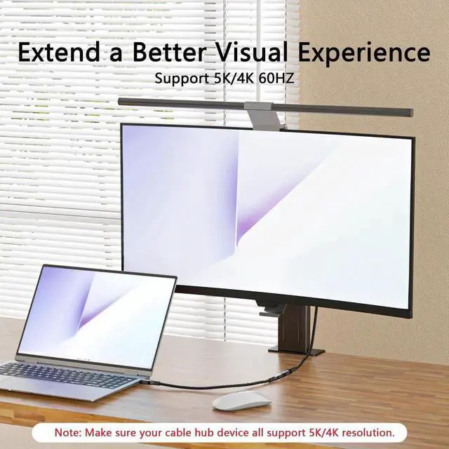 Alt view image 4 of 7 - 16.5FT/5M USB C Extension Cable, USB 3.2 Male to Female Extender, 20Gbps Data Transfer, 100W PD Fast Charging, 4K@60Hz UHD Video Extension Cord for USB-C Monitor, Laptop, Phone