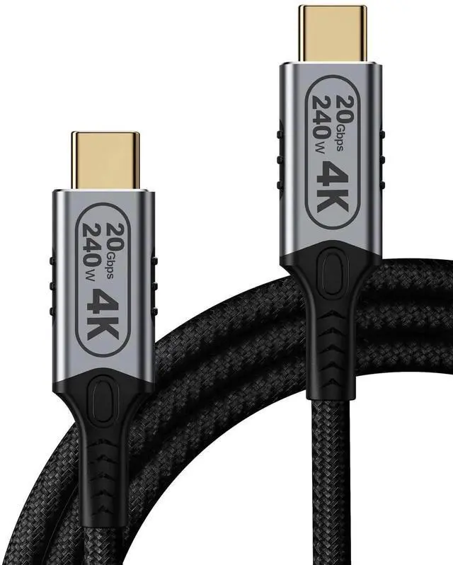 Main image of 10FT USB-C to USB-C Cable, 240W Fast Charging, 20Gbps Data Transfer, 4K@60Hz UHD Video Cable Compatible with Laptops Tablets Smartphones Computers