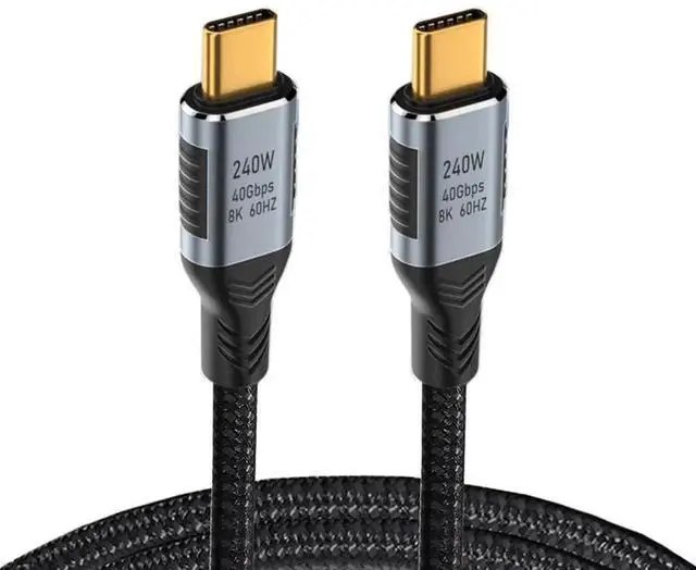 Main image of 0.2M Short USB4.0 USB C Cable, 240W PD Fast Charging, 40Gbps Data Transfer, 8K@60Hz 5K Video Cord Compatible with Thunderbolt 3/4 USB3.1 Devices