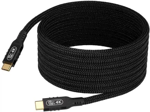 Main image of 16.5FT/5M USB C 3.2 Gen 2 Cable, Type C to Type C Long Cable, 20Gbps Data Transfer, 100W PD Fast Charging, 4K@60Hz Video Cable for Monitor