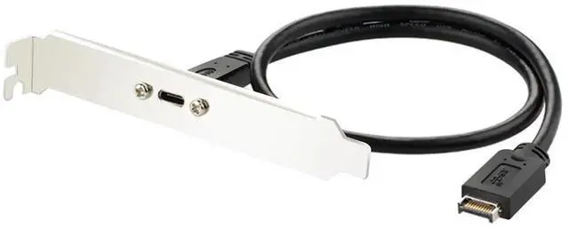 Main image of 50cm USB 3.1 Type E Front Panel Header Extension Cable, Type E to USB C Connector with PCIe Full Height Bracket