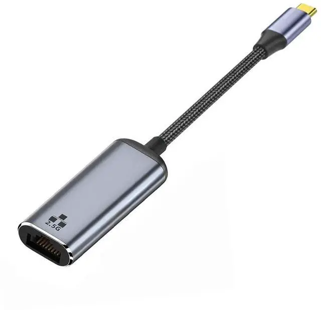 Alt view image 3 of 7 - USB 3.1 Type-C Male to 2.5Gbps Gigabit Ethernet Adapter Cable, 2.5G LAN Network RJ45 Converter for Laptop