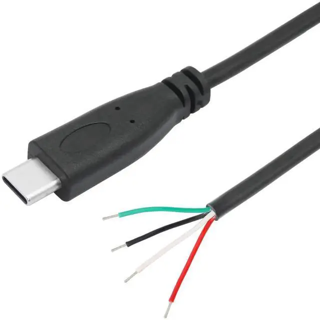 Alt view image 5 of 6 - 4Pcs 11Inch Short USB C Male to 4 Pin Bare Wire Cable, 5V/2A Type C Open End Pigtail Wire, Power & Data DIY Replacement Repair Cable for USB-C Equipment