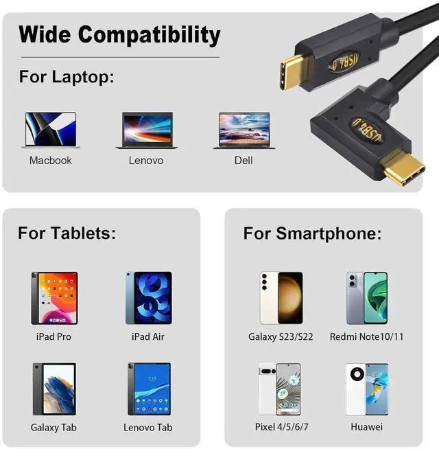 Alt view image 2 of 7 - 4FT/1.2M Straight to Straight Coiled USB4.0 Extension Cable, USB C Male to Female Spiral Spring Cord, 40Gbps Data Transfer, 240W PD Fast Charging, 8K/6K@60Hz UHD Video
