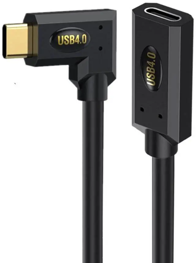 Main image of 4FT/1.2M Straight to Left/Right Angled Coiled USB4.0 Extension Cable, USB C Male to Female Spiral Spring Cord, 40Gbps Data Transfer, 240W PD Fast Charging, 8K/6K@60Hz UHD Video