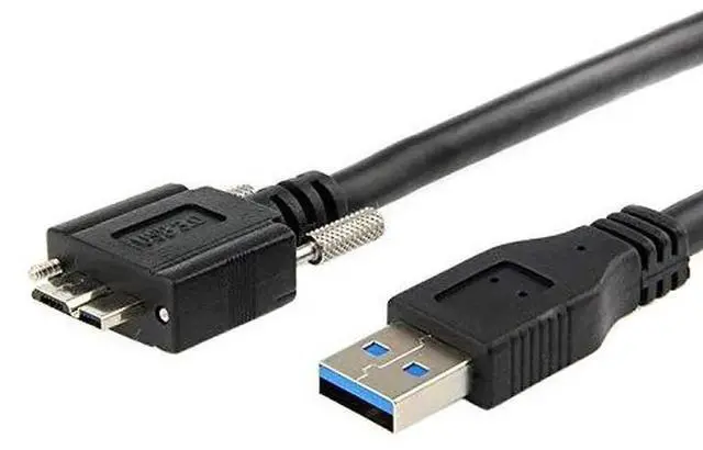 Alt view image 6 of 6 - 3M USB 3.0 A Male to Micro USB 3.0 B Male Cable, Panel Mount USB Cord with Fixing Screws for Hard Drive, Mobile Phone and More Devices
