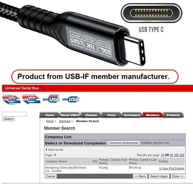 Alt view image 5 of 7 - 2.0M USB5.0 80Gbps USB-C Male to Male Cable, 240W PD Fast Charging, 16K@30Hz 8K@60Hz 5K@60Hz UHD Video Cord, Compatible with USB4.0 Thunderbolt 3/4/5
