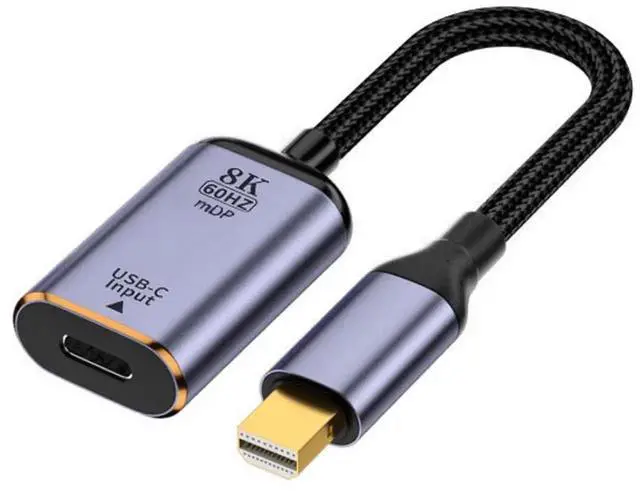 Main image of USB-C Female to Mini DisplayPort DP 1.4 Cable, 8K@60Hz 4K@120Hz UHD HDTV Adapter Cable for Laptop Tablet