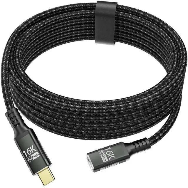 Main image of 2M/6.6FT Long USB C Extension Cable, USB-C Male to Female Extender, 80Gbps Data Transfer, 240W PD Charging, 8K/16K Video Output Compatible with Thunderbolt 5/4/3, SSD, eGPU
