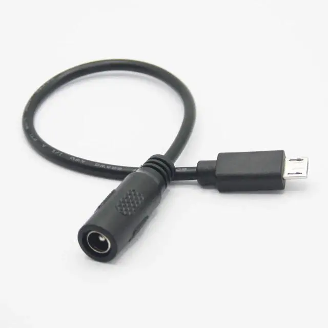 Alt view image 6 of 6 - 4Pcs 6inch DC 5.5x2.1mm to Micro USB Power Cord, DC 5521 Female to Micro USB Male Plug, 5V 3A Charging Extension Cable for LED Desk Lamp, Small Fan and More