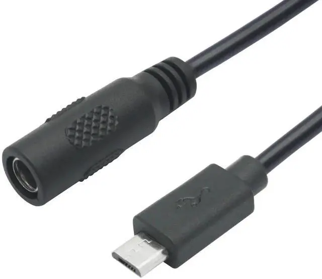Alt view image 2 of 6 - 4Pcs 6inch DC 5.5x2.1mm to Micro USB Power Cord, DC 5521 Female to Micro USB Male Plug, 5V 3A Charging Extension Cable for LED Desk Lamp, Small Fan and More