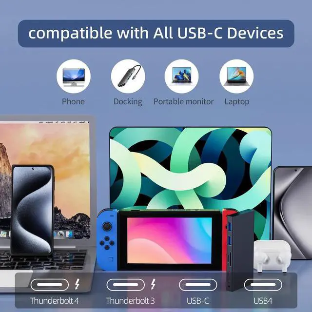 Alt view image 3 of 7 - 6.6FT USB4 Long Cable, 40Gbps Data Transfer, 8K@60Hz & 4K@144Hz Video, 240W PD Fast Charging, Compatible with Thunderbolt 4/3, iPhone 15 Pro, MacBook Pro, Docking Station, eGPU, SSD, Surface Pro