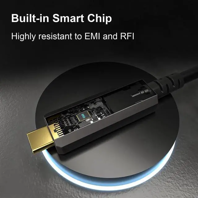 Alt view image 4 of 6 - FIBBR 16.5ft Fiber Optic USB 3.2 Cable, 10Gbps Ultra Speed USB A to USB C Cable, Suitable for Webcams, VR/AR Gear, Projectors and Smart TVs