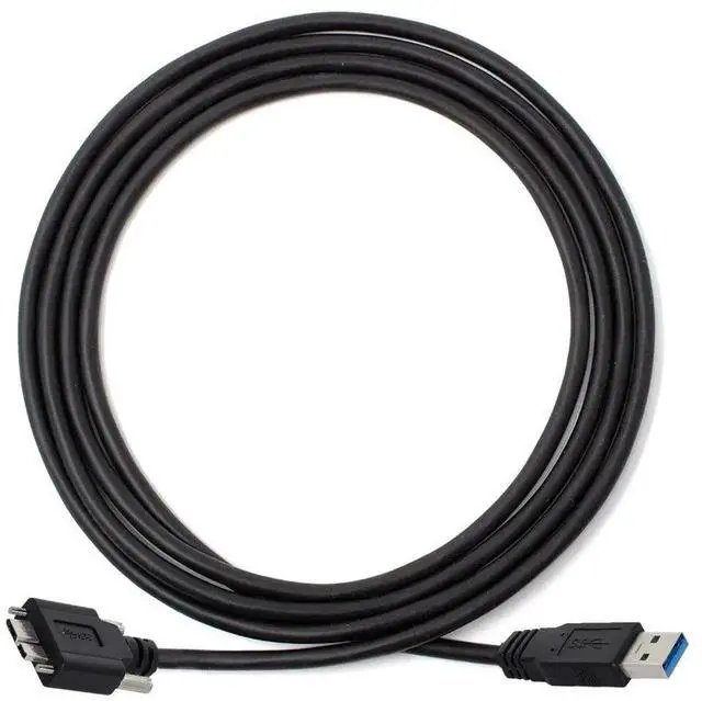 Alt view image 2 of 7 - 8M USB 3.0 A Male to Micro USB 3.0 B Male Repeater Cable, Panel Mount Screw Lock Data Cord for Camera