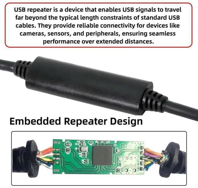 Alt view image 4 of 7 - 8M USB 3.0 A Male to Micro USB 3.0 B Male Repeater Cable, Panel Mount Screw Lock Data Cord for Camera