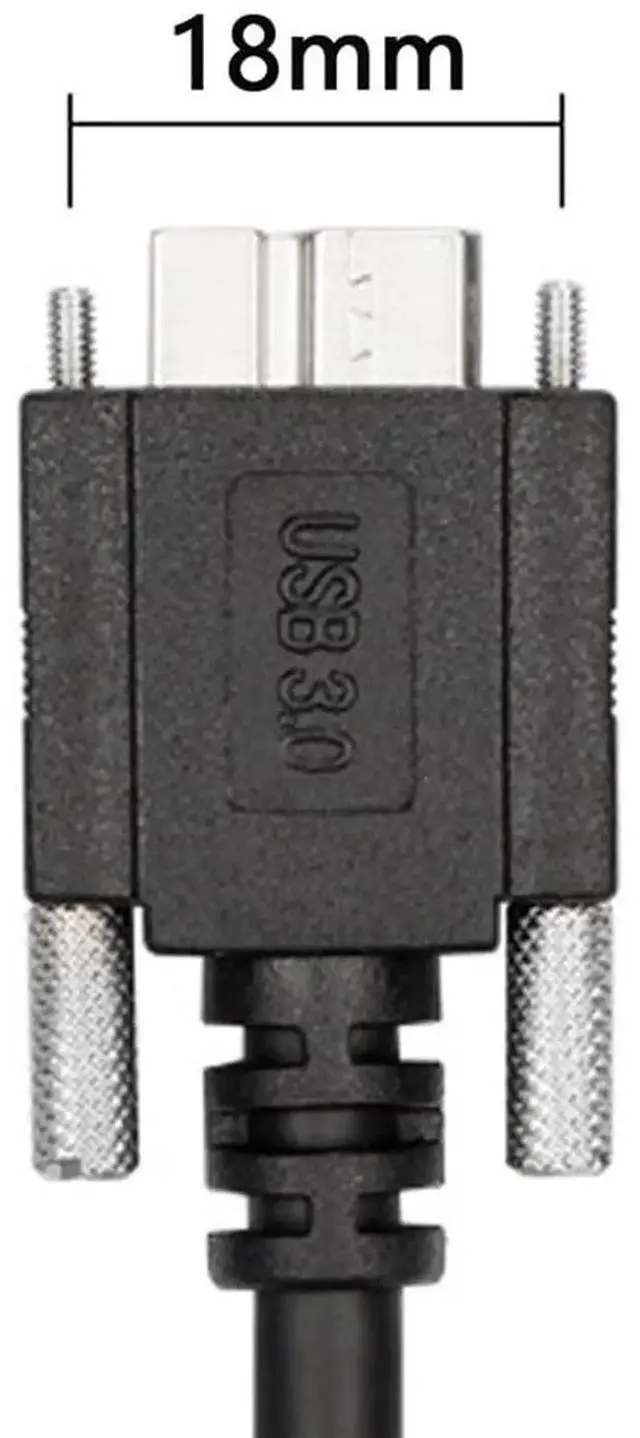 Alt view image 5 of 7 - 8M USB 3.0 A Male to Micro USB 3.0 B Male Repeater Cable, Panel Mount Screw Lock Data Cord for Camera