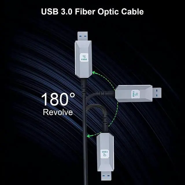 Alt view image 3 of 7 - FIBBR 50ft USB 3.0 Active Extension Cable, USB A Male to A Female High Speed Extender Cord, 5Gbps Data Transfer Compatible with PlayStation, Xbox, Card Reader, Printer and Hard Drive