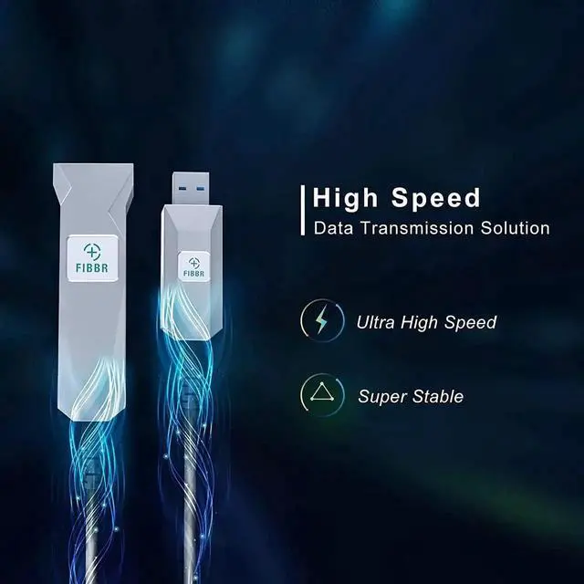 Alt view image 3 of 7 - FIBBR 65FT/20M Fiber Optical USB 3.0 Extension Cable, USB A Male to Female Ultra-Long Extender Cord, 5Gbps High Speed Data Transfer Compatible with PlayStation, Printer, Display, Hard Drive and Webcam